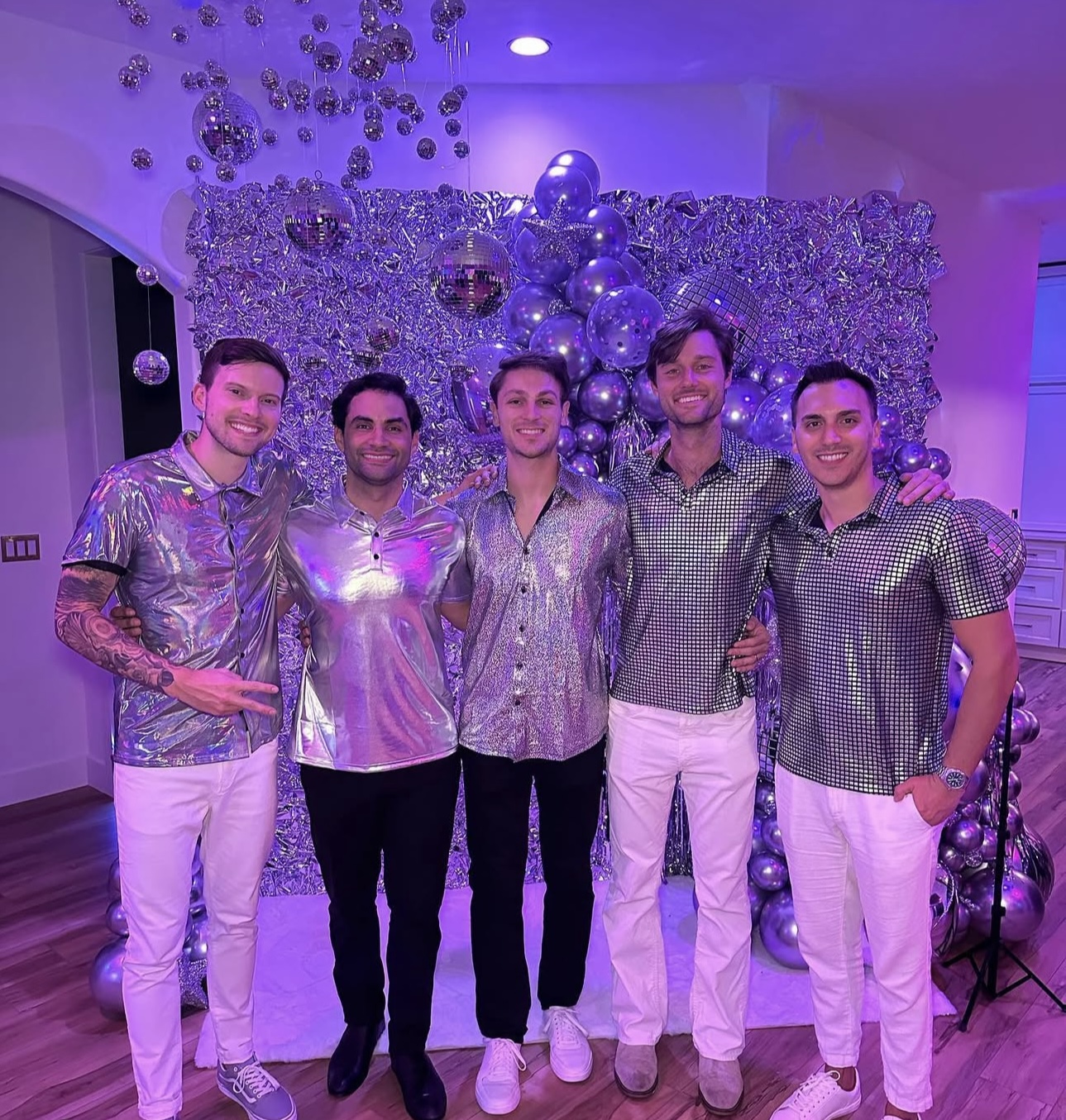 Pool Party Band in metallic outfits
